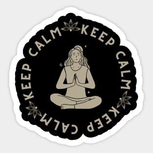 Keep Calm Yoga Sticker